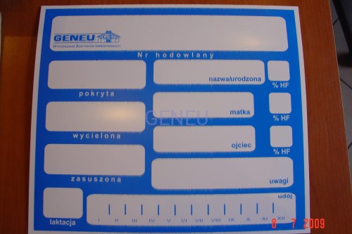 Tablica stanowiskowa dla bydła