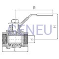ZAWÓR KULOWY 1/2" ZE STALI KWASOODPORNEJ