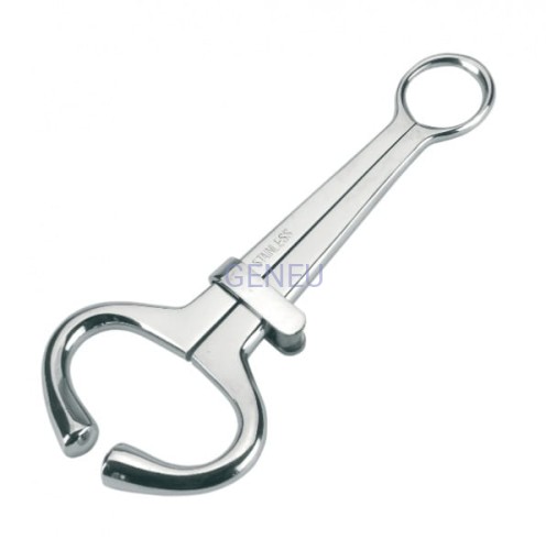 Uchwyt dla  byka z suwakiem zes tali nierdzewnej  dl. 18cm 